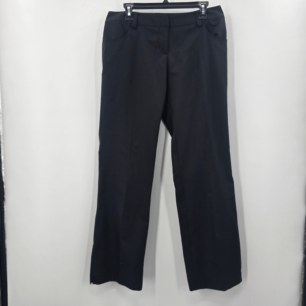 Adidas Climalite Golf Pants Womens 8 Black Straight Leg Trousers Performance